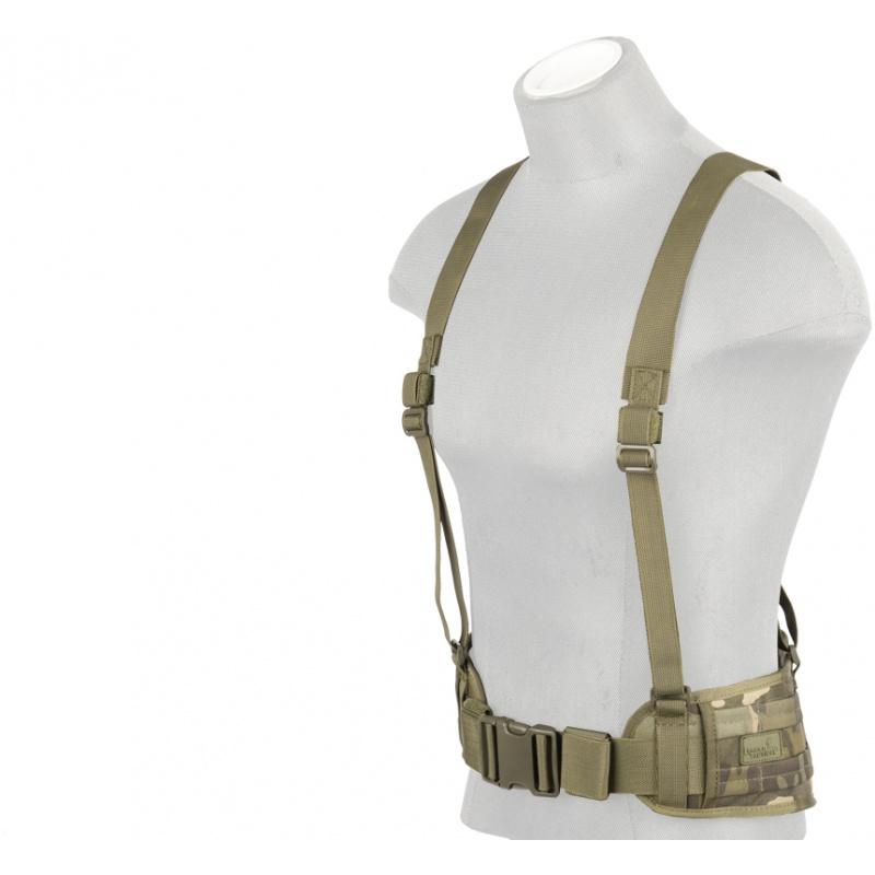 Lancer Tactical Low Profile MOLLE Harness Battle Belt - CAMO TROPIC