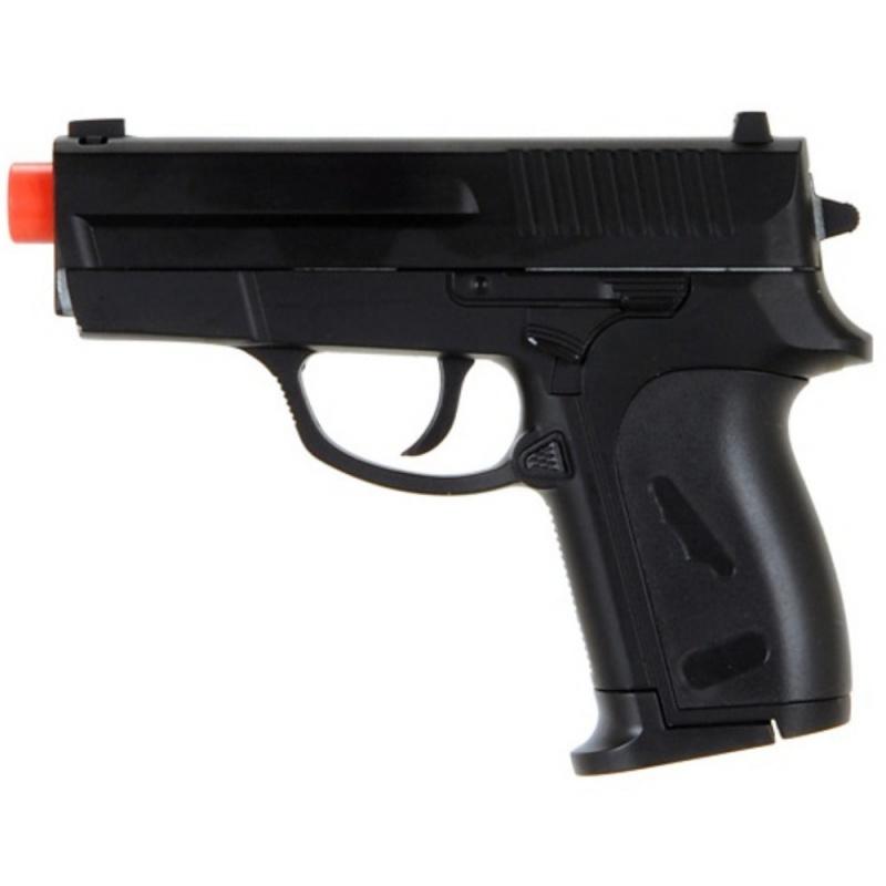 CYMA ZM01B Airsoft Compact Metal Spring Pistol - BLACK