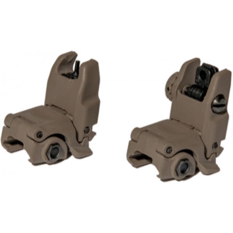 UK Arms Airsoft NBUS GEN 2 Back-Up Sight Set - DARK EARTH