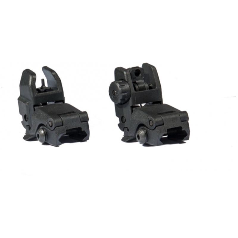UK Arms Airsoft Tactical NBUS GEN 2 Back-Up Sight Set - BLACK