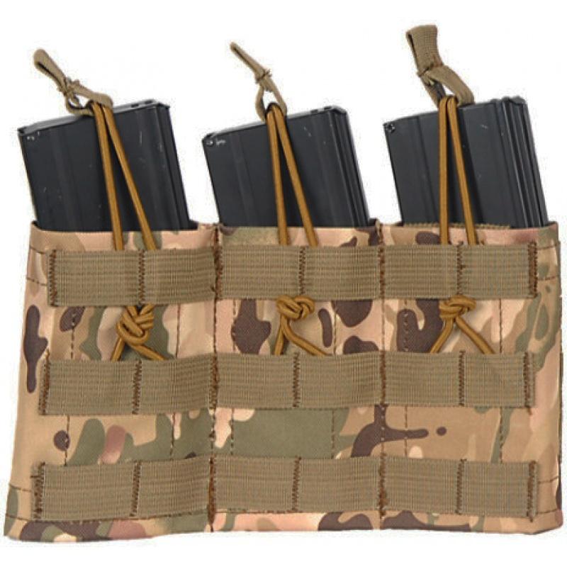 Everest Lancer Tactical Airsoft Triple MOLLE Bungee Mag Pouch - CAMO - $11.72 at Everest