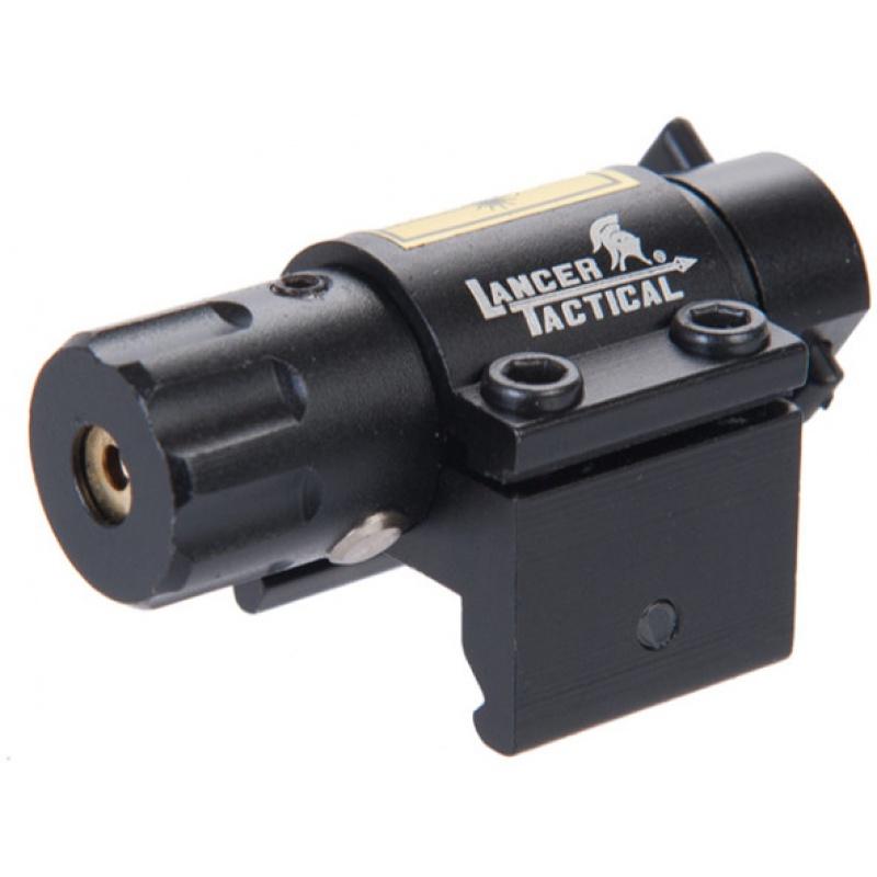 Lancer Tactical Airsoft Mini Sized Red Laser Sight - BLACK