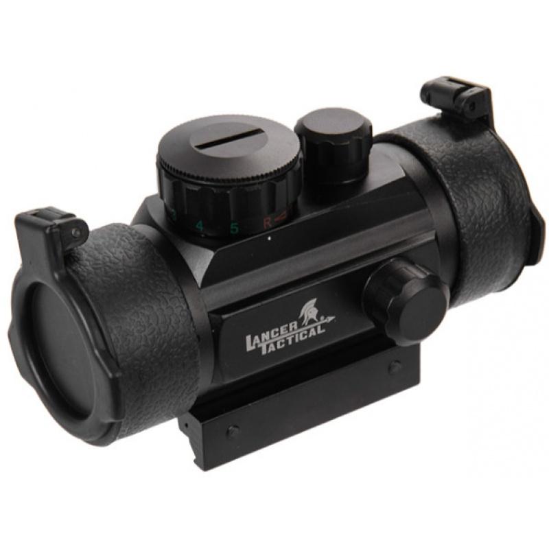 Lancer Tactical CA-412BN Red & Green Dot 1X Scope - BLACK