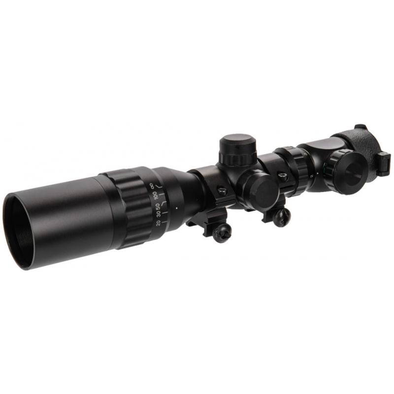 Lancer Tactical AOEG 2X-6X Red & Green Illuminated Scope - BLACK