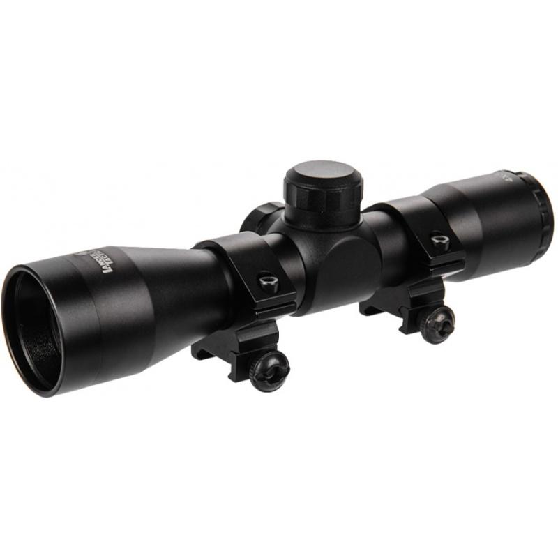 Lancer Tactical 4X32 Rangefinder Metal Rifle Scope - BLACK