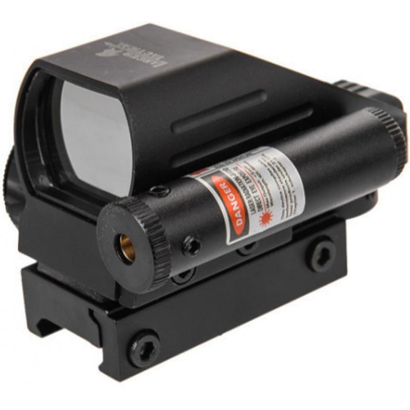 Lancer Tactical 4 Pattern Reticle Reflex Sight w/ Laser - BLACK