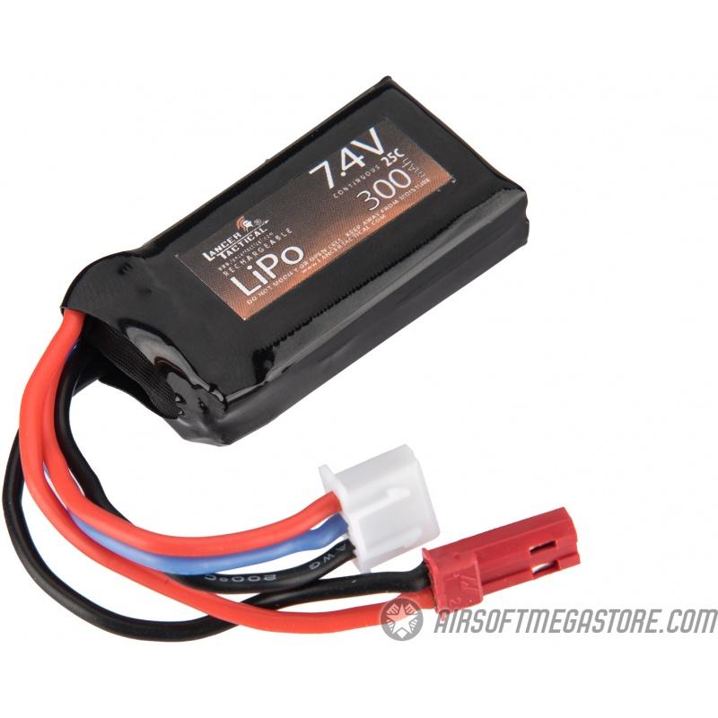 Lancer Tactical Airsoft 7.4V LiPo 300mAh Compact 25C Battery