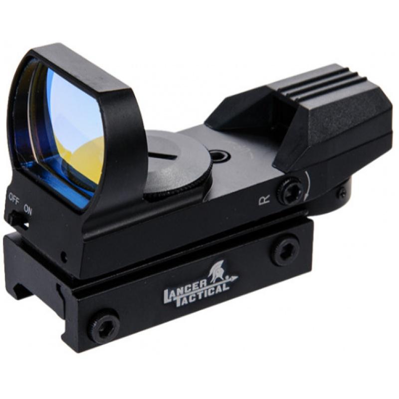 Everest Lancer Tactical Airsoft 4 Reticle Red Control Reflex Sight - BLACK - $53.50 at Everest
