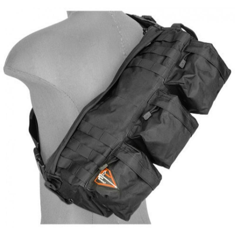 Everest Lancer Tactical Outdoors Utility Go Pack Shoulder Bag - BLACK - $20.33 at Everest