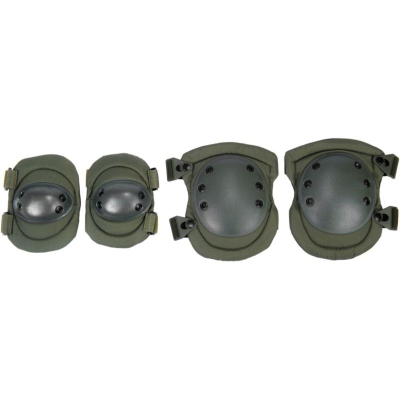 Lancer Tactical Airsoft Elbow/Knee Pad Protection Set - OD GREEN