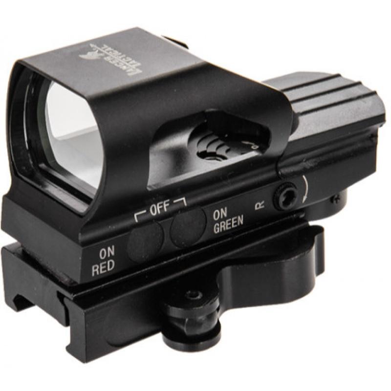 Lancer Tactical Airsoft 4 Reticle Reflex Sight w/ Button Control & QD BLACK