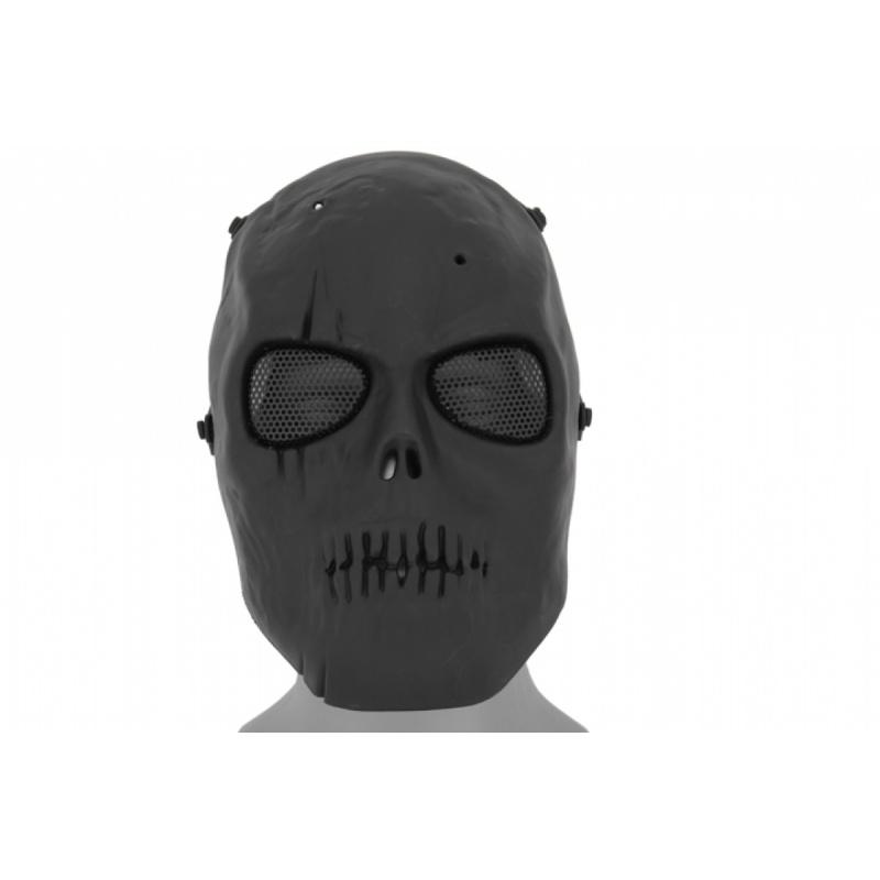 Everest Airsoft Scarred Skull Mesh Face Mask - BLACK - $12.84 at Everest