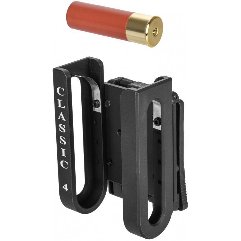 Lancer Tactical 4PC Airsoft Shotgun Shell Holder w/ Belt Clip - BLACK
