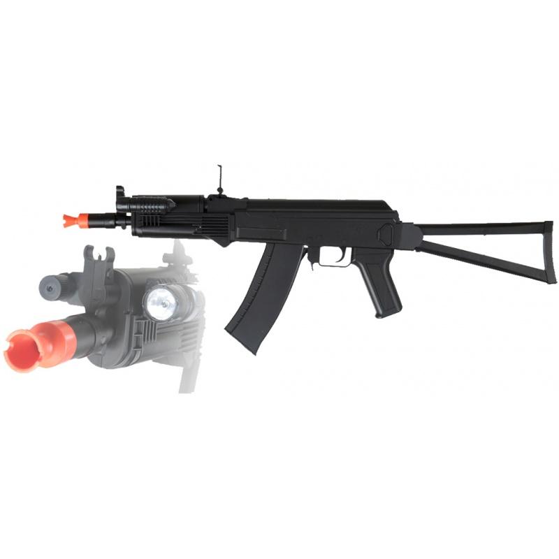 Everest UK Arms Airsoft AK74 Spring Rifle w/ Flashlight & Laser - BLACK - $20.28 at Everest