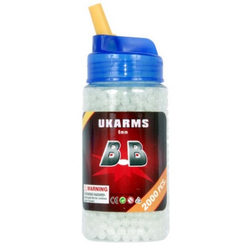 AMA Glow in the Dark 0.12g 6mm 2000rd Airsoft BB Plastic Bottle
