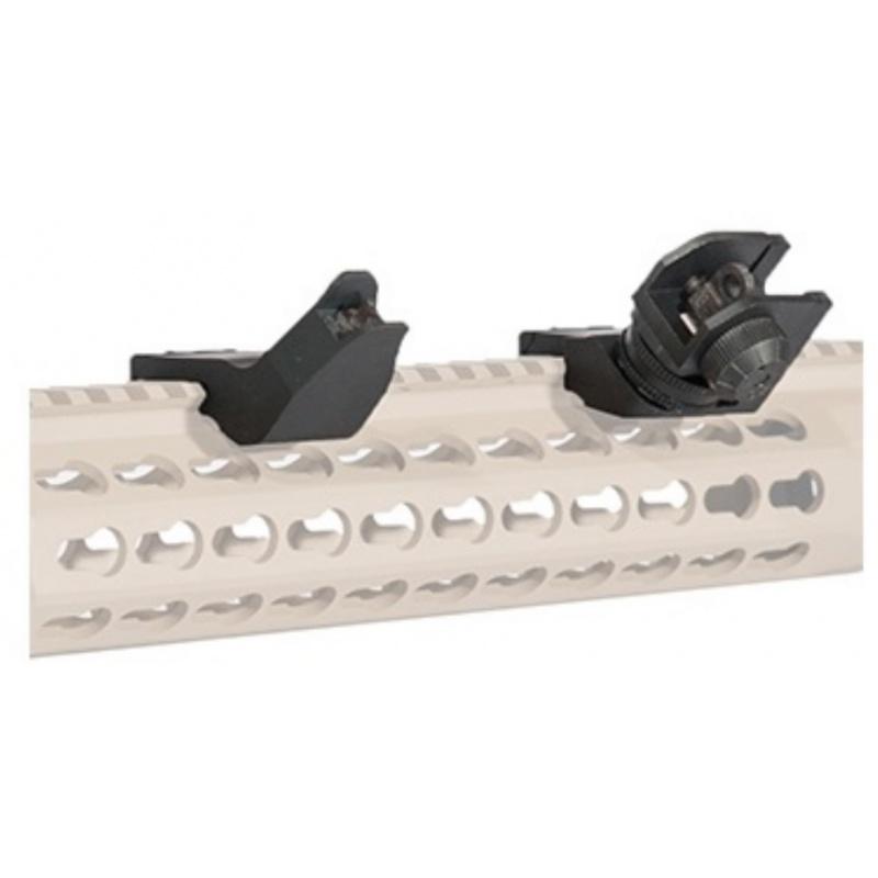 Lancer Tactical One O'Clock Off-Set Iron Sight Set - BLACK