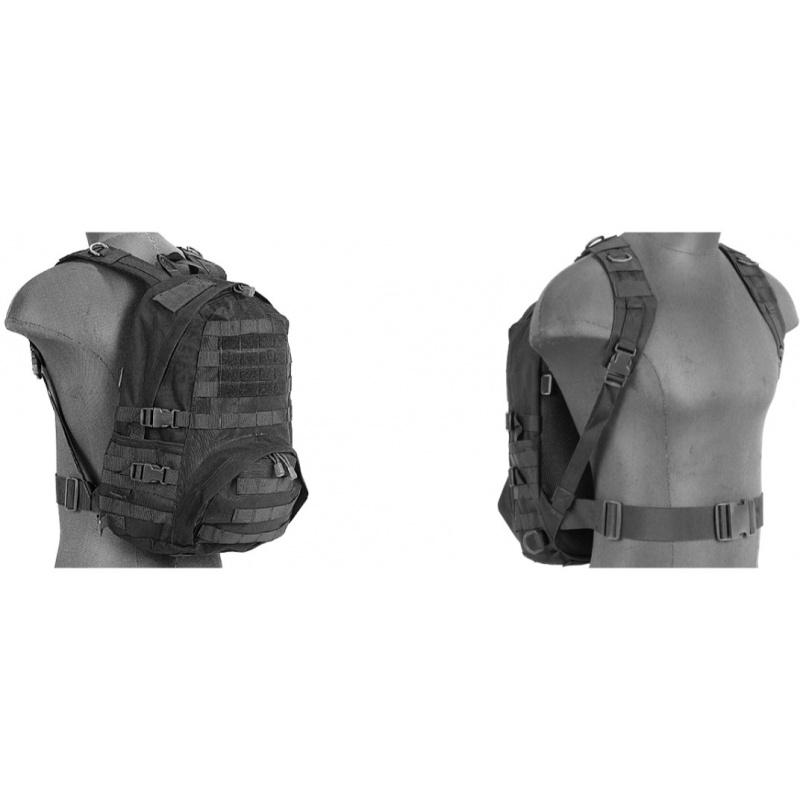 Everest Lancer Tactical 600 Denier Nylon Patrol Backpack - BLACK - $37.45 at Everest