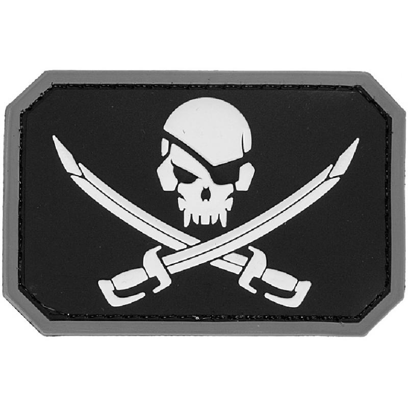 TMC Pirate Cutlass PVC Patch - BLACK/WHITE