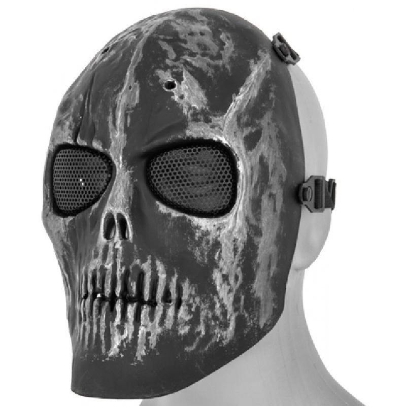 Everest TMC Full Face Scarred Skull Mask - SILVER/BLACK - $16.00 at Everest