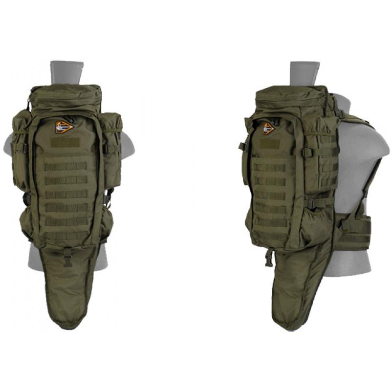 Lancer Tactical Airsoft 45 MOLLE Polyester Rifle Backpack - OD GREEN