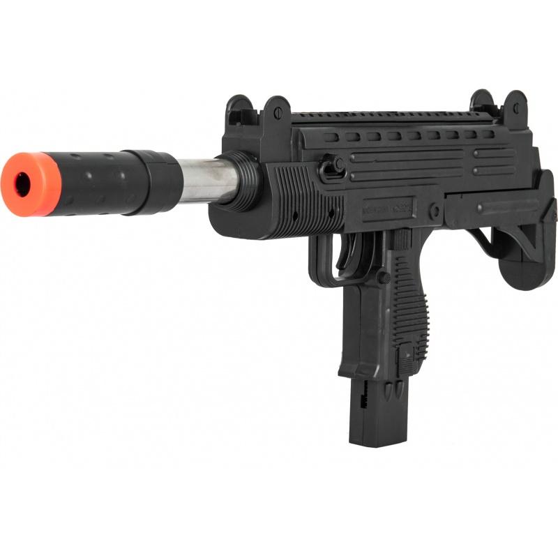 Everest UK Arms Airsoft Spring Uzi Submachine Gun w/ Laser Sight - BLACK - $8.56 at Everest