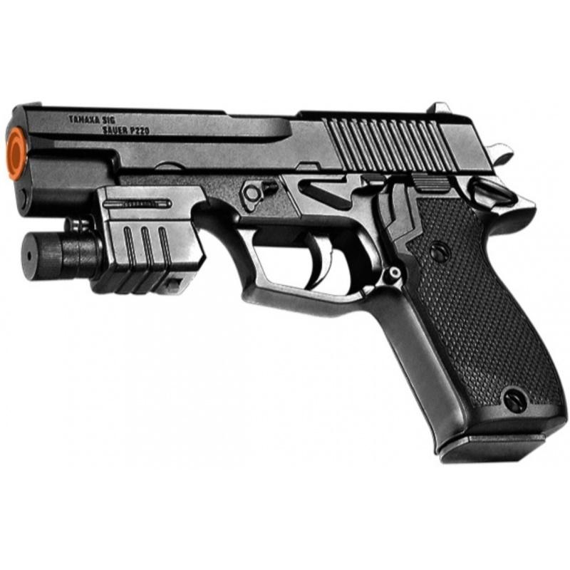 TMC Tactical Airsoft Spring Pistol & Flashlight - BLACK