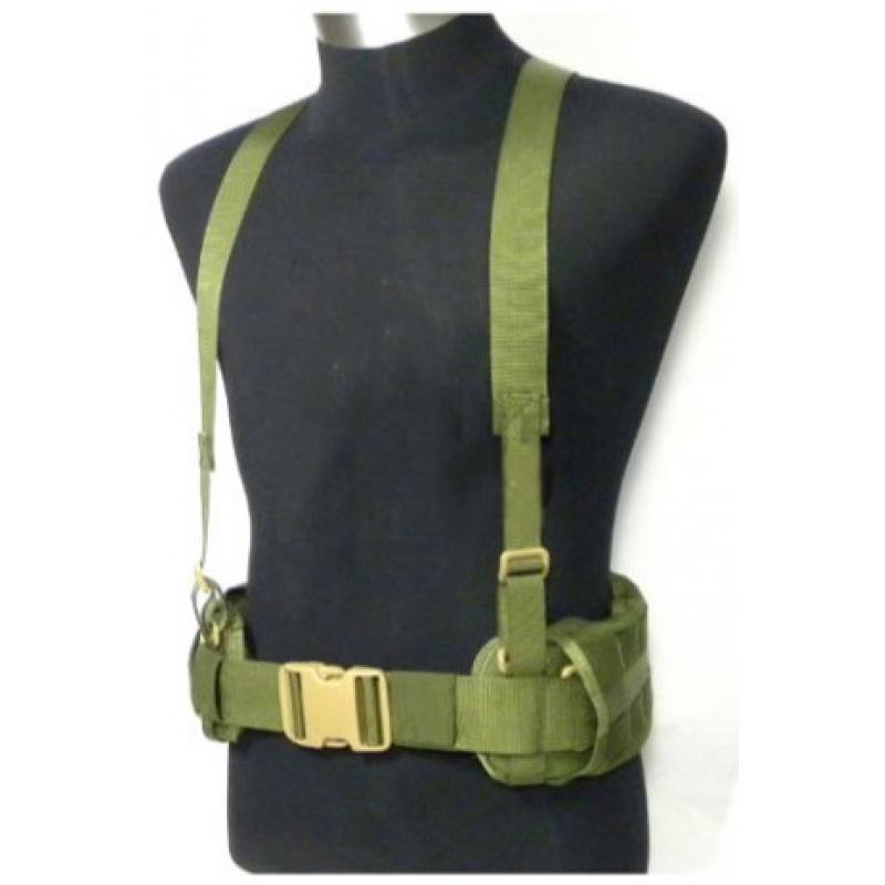 AMA MOLLE EG Style MLCS Gen II Belt w/ Suspenders - OLIVE DRAB