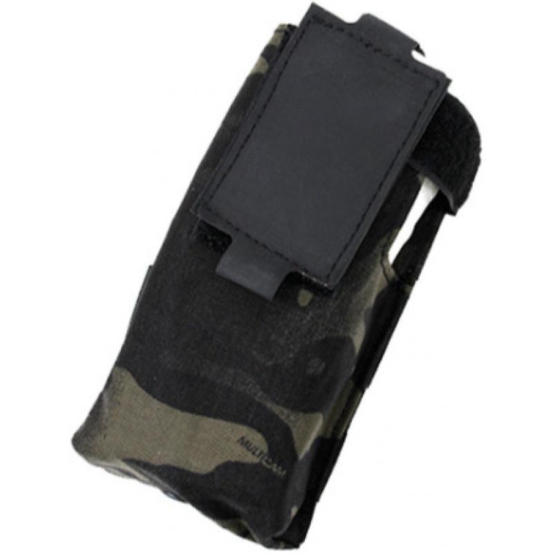 TMC 500D Nylon Paracord Lacing Patrol Radio Pouch - CAMO BLACK