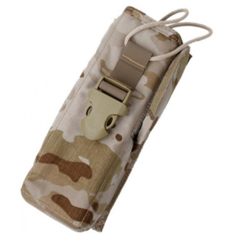 TMC PRC148 500D Cordura MOLLE Radio Pouch w/ Buckle Clip - CAMO DESERT