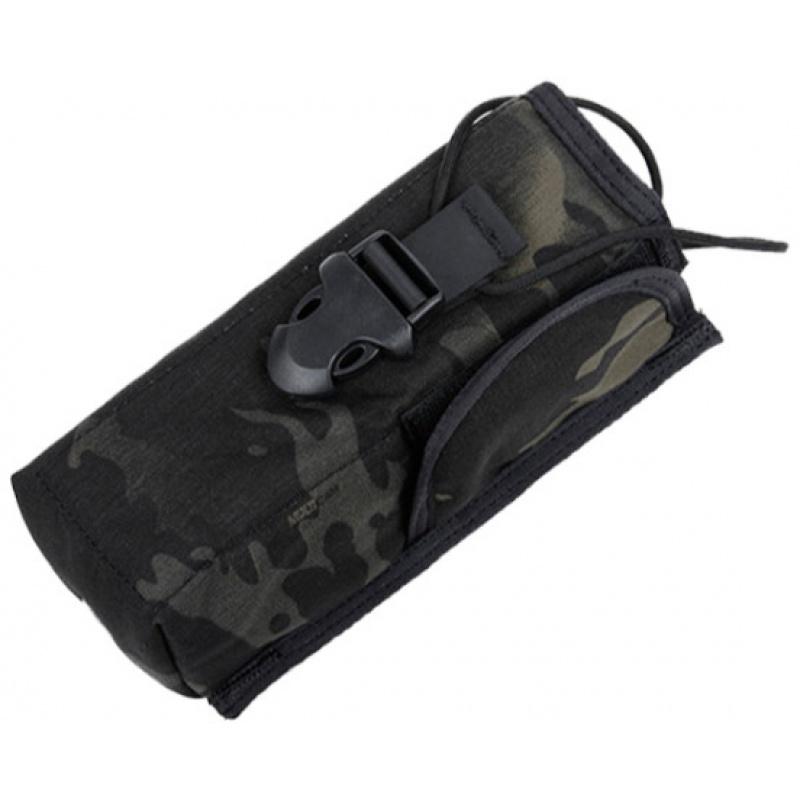 TMC PRC148 500D Cordura MOLLE Radio Pouch w/ Buckle Clip - CAMO BLACK
