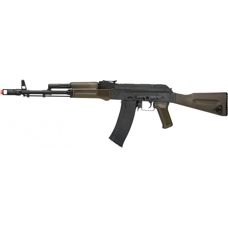 Everest LCT Full Steel AK74M Airsoft AEG Rifle - BLACK/OLIVE DRAB GREEN - $371.29 at Everest