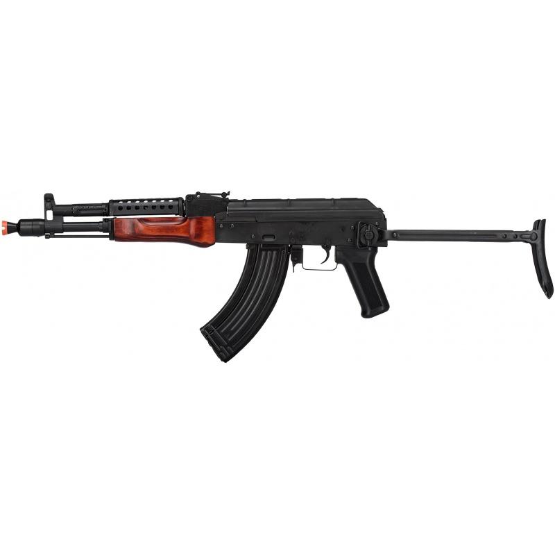 Everest LCT Airsoft Steel MG-MS AEG Rifle w/ Folding Stock - BLACK/WOOD - $371.29 at Everest
