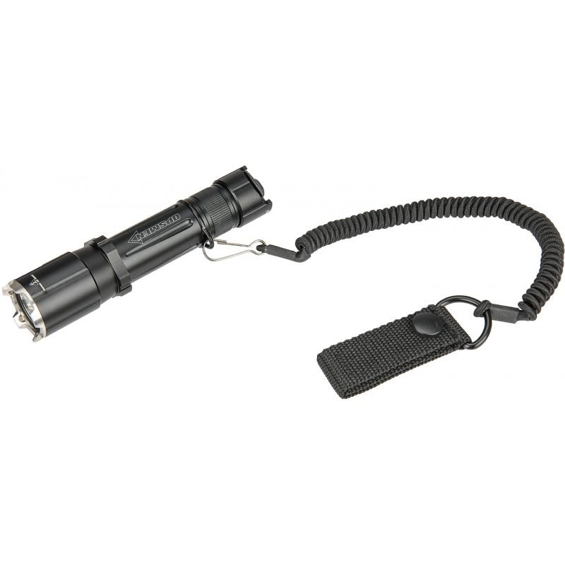 Opsmen Tatical Lanyard w/ Snap Button Belt Connector - BLACK