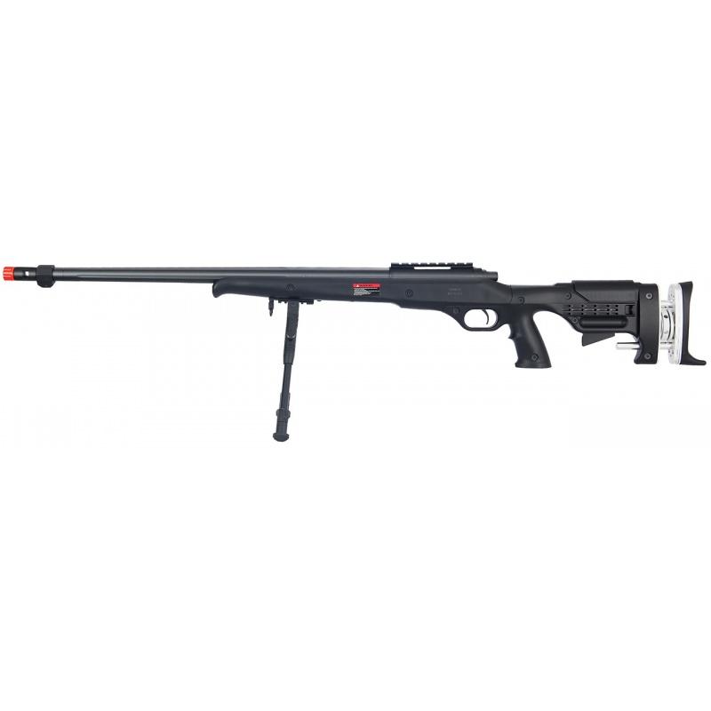 Everest Well Airsoft Bolt Action Sniper Rifle w/ Fluted Barrel & Bipod - BLACK - $117.70 at Everest