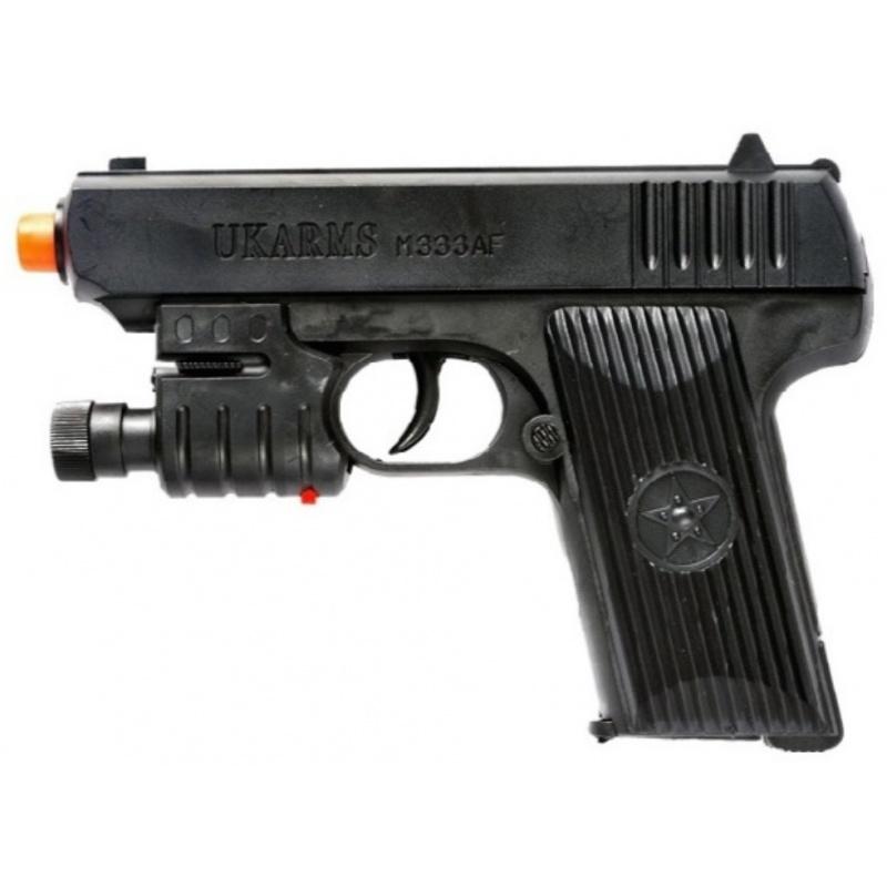 Everest UK Arms M333AF Spring Airsoft Pistol w/ Laser and Flashlight - BLACK - $10.59 at Everest