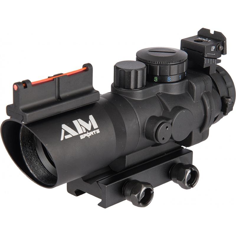Everest AIM Sports Prismatic Series 4x32 Tri-Illuminated Scope w/ Fiber Optic Sight - $77.03 at Everest