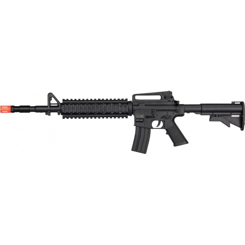 UK Arms M4 Polymer Quad Picatinny Spring Rifle - BLACK