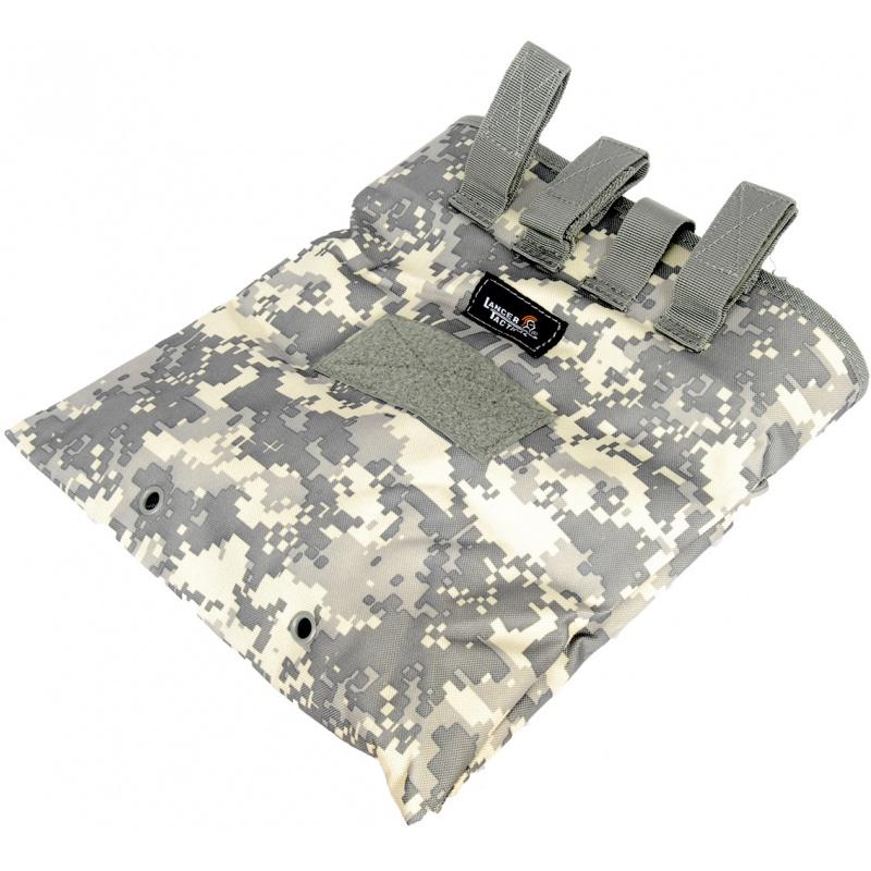 Lancer Tactical 1000D Nylon Large Foldable Mountable Dump Pouch - ACU