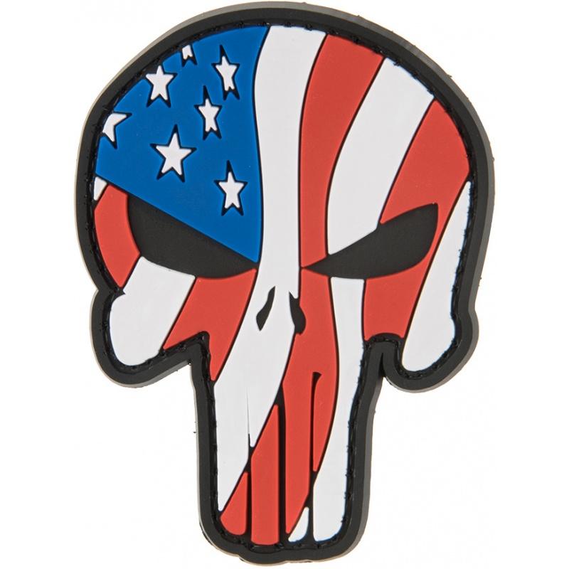 G-Force Waving US Flag Punisher PVC Morale Patch. 8*6 cm [PATCH-WZYGQ-ST]
