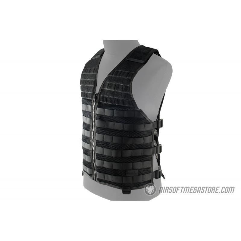 Everest Lancer Tactical Breathable MOLLE/PALS Adjustable Mesh Vest - BLACK - $21.40 at Everest
