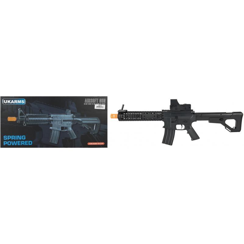 Everest UK Arms P2214 Quad RIS M4 Spring Rifle w/ Adjustable Stock - BLACK - $19.26 at Everest