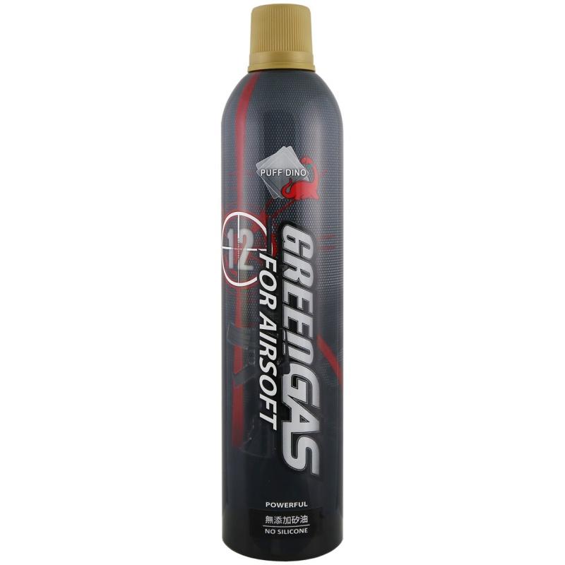 Puff Dino 600ml Green Gas Classic Can (Oil Free) 12Kg