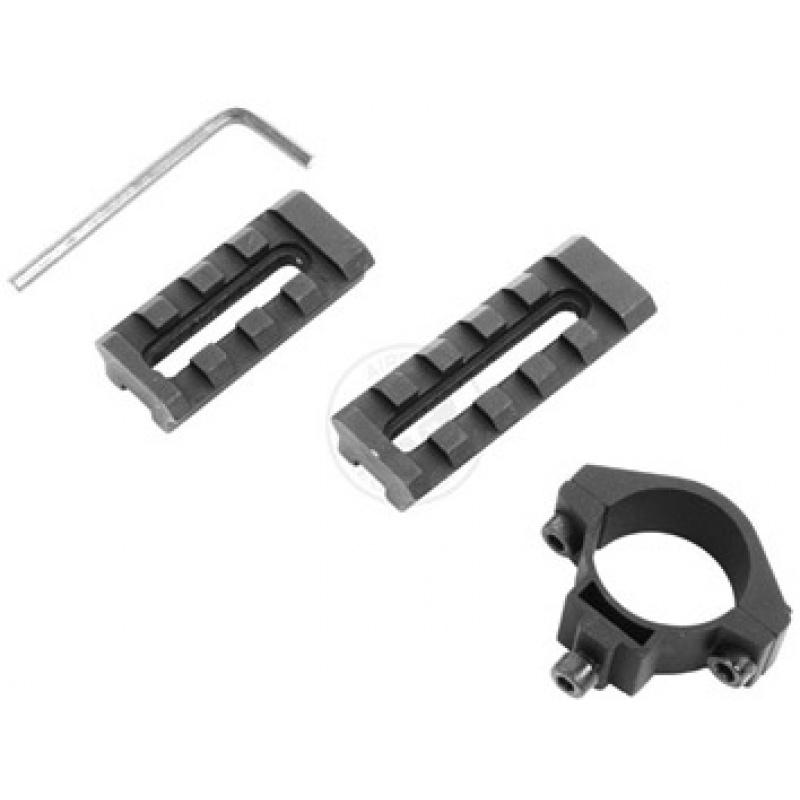 Everest AIM Sports Picatinny Base 1 Scope Adjustable Adapter w/ 2 Rails - $14.43 at Everest
