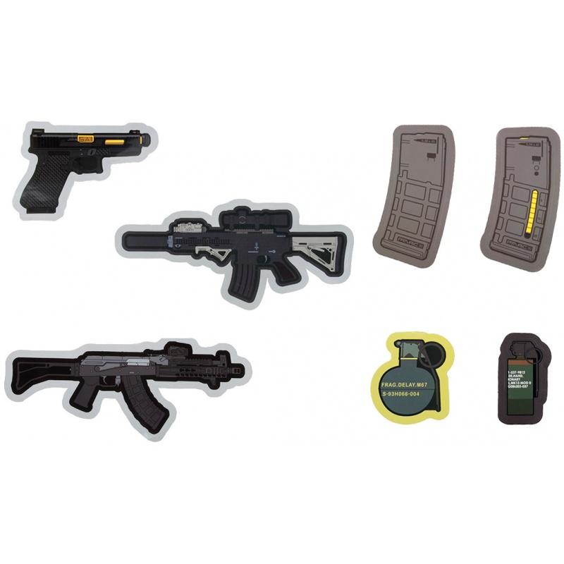 Everest G-Force 7 Pack of Assorted Rifle, Pistol and Grenade Stickers - VARIOUS - $8.51 at Everest