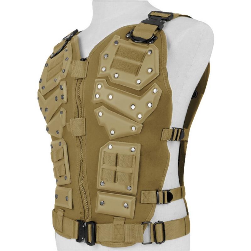 Everest AMA Tactical Airsoft Vest Body AMA w/ Padded Chest Protector - TAN - $57.78 at Everest