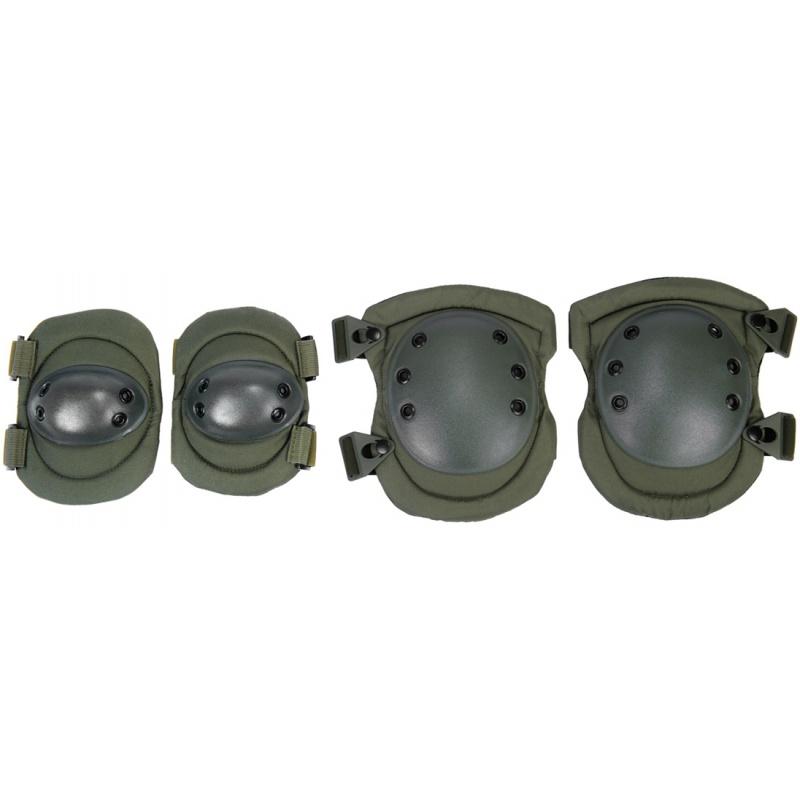 Lancer Tactical Airsoft Non-Slip Elbow & Knee Pad Set [Nylon] - OD GREEN