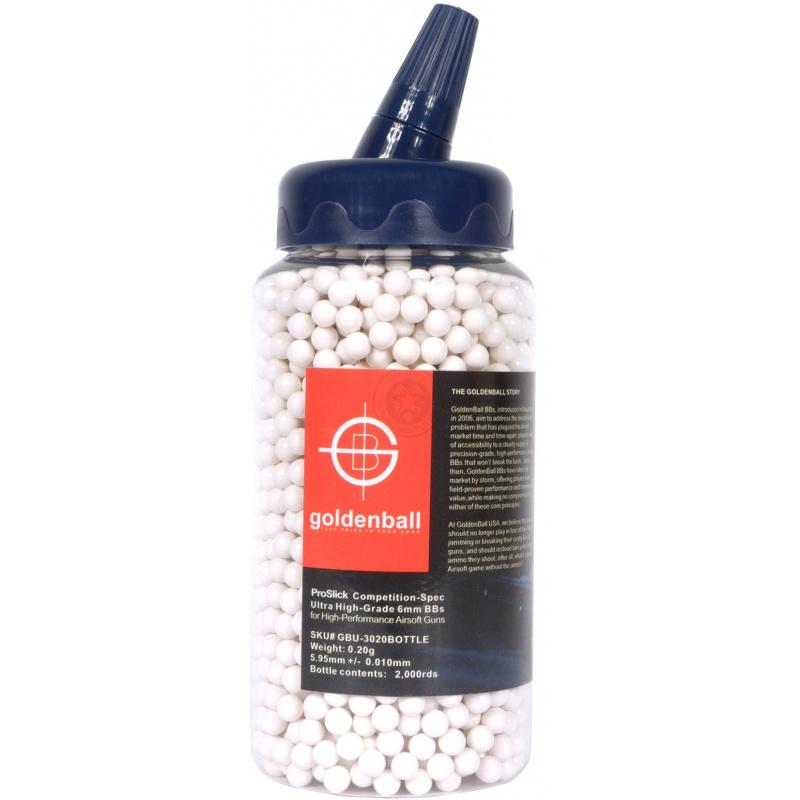 0.20g GoldenBall ProSlick JDM-Spec Airsoft BBs - 2000rd Bottle