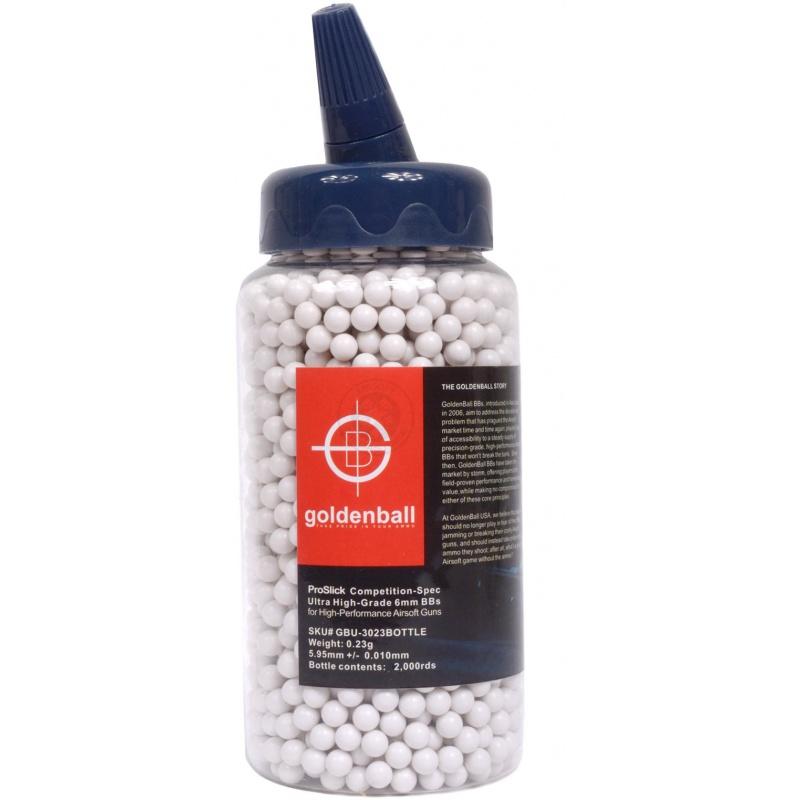 0.23G GoldenBall ProSlick JDM-Spec Airsoft BBs - 2000rd Bottle