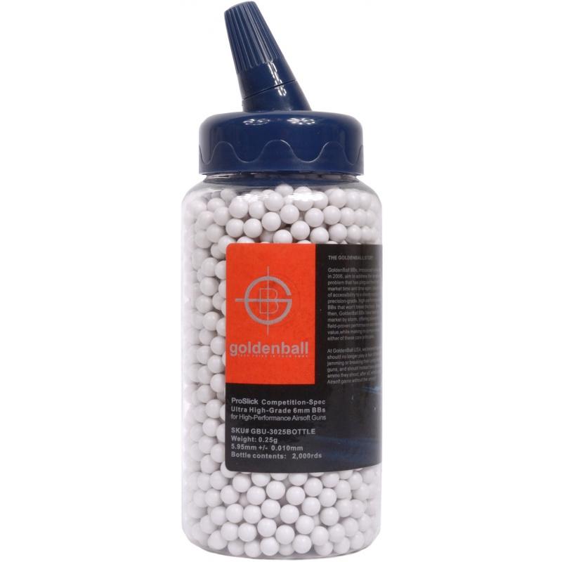 0.25g GoldenBall ProSlick JDM-Spec Airsoft BBs - 2000rd Bottle
