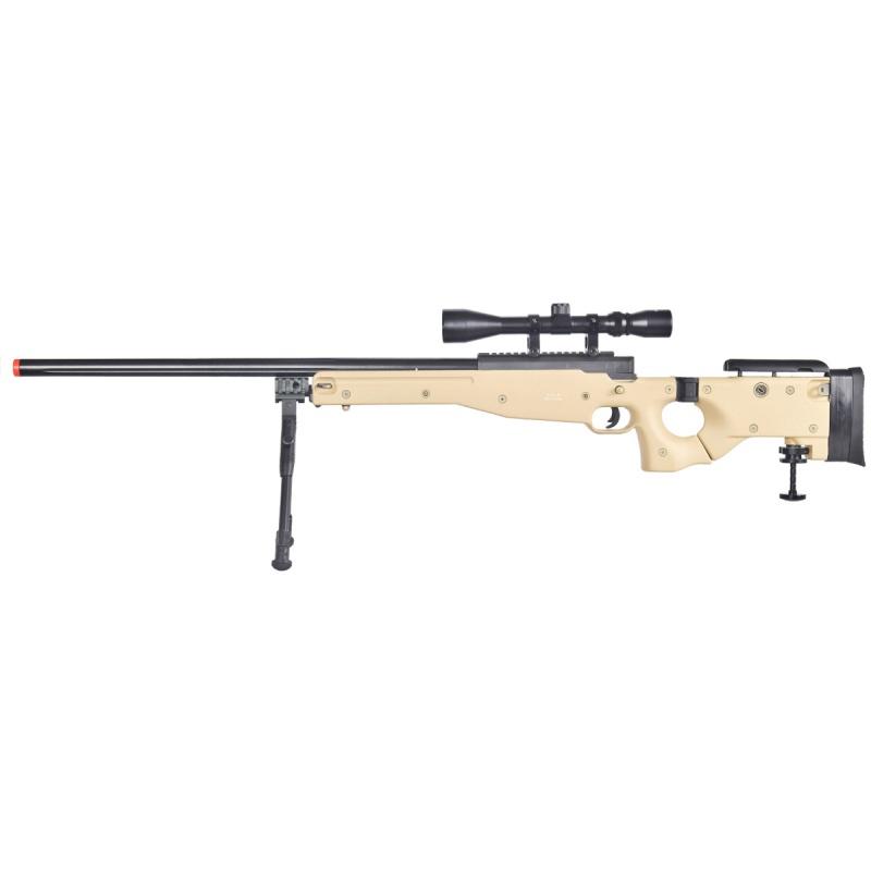 Everest WellFire L96 AWP Bolt Action Rifle w/ Folding Stock, Scope & Bipod - TAN - $198.91 at Everest